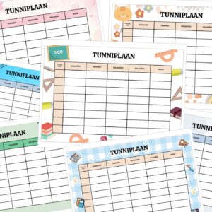 TUNNIPLAAN PRINTIMISEKS